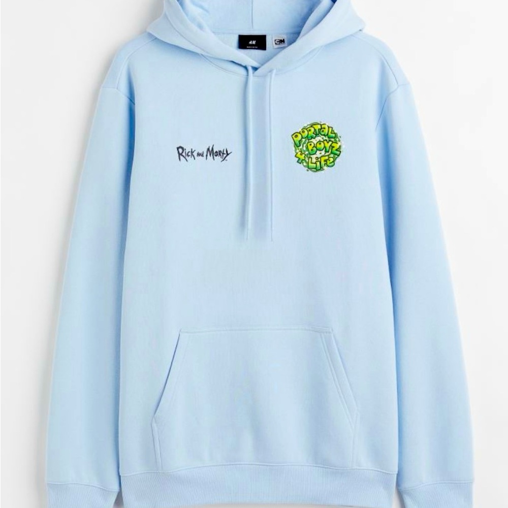 H&M Rick and Morty Hoodie Hooded sweatshirt Portal Boys 4 Life Size Small